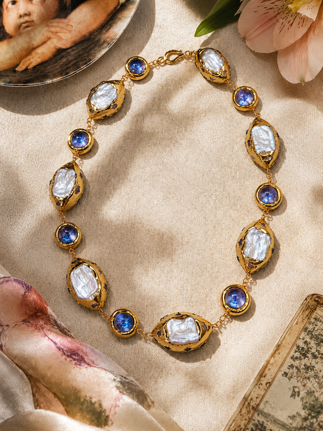 Lunar Aura Necklace — modern baroque statement necklace — WildBae